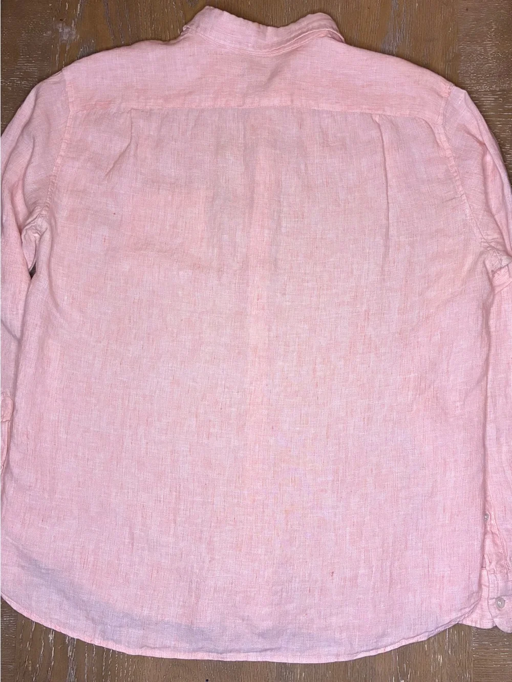 J. Crew Men's Light Pink Linen Button-Down Shirt